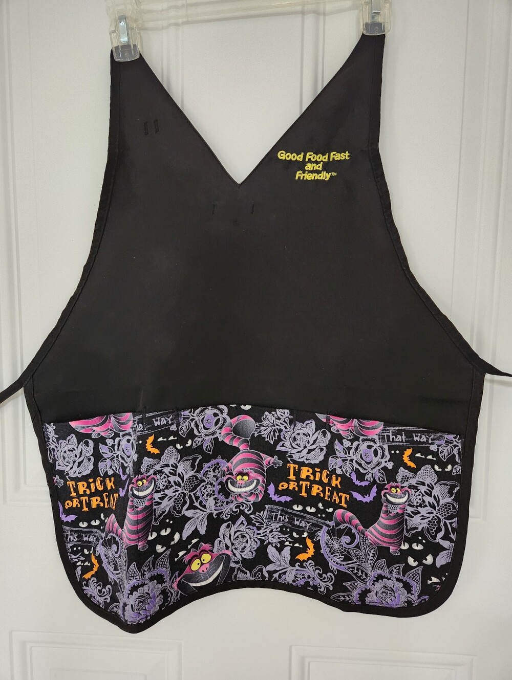 Adult Halloween Trick or Treat Apron - Black & Purple